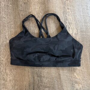 Lululemon Energy Black Camo Sports Bra